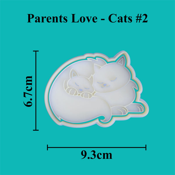 Parents Love - Cats #2 Cookie Cutter and Embosser.