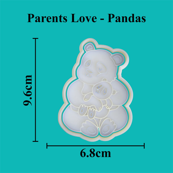 Parents Love - Pandas Cookie Cutter and Embosser.