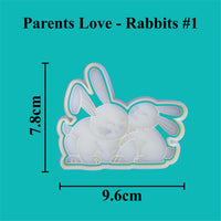 Parents Love - Rabbits #1 Cookie Cutter and Embosser.