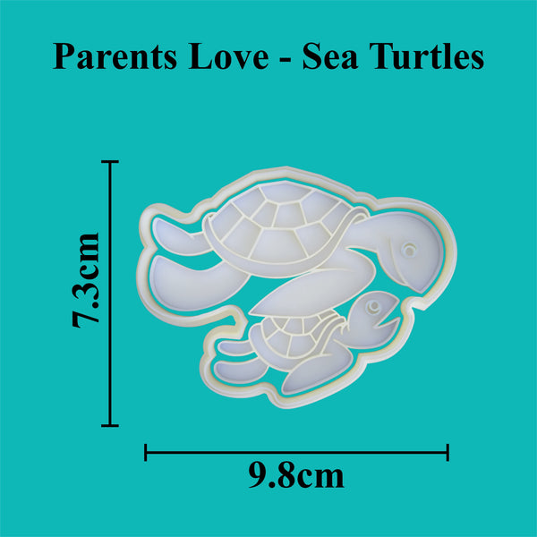 Parents Love - Sea turtles Cookie Cutter and Embosser.