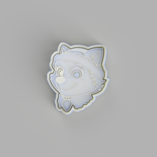 Paw Patrol - Everest Face Cookie Cutter and Embosser. - just-little-luxuries
