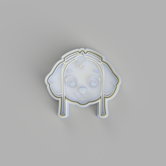 Paw Patrol - Skye Face Cookie Cutter and Embosser. - just-little-luxuries
