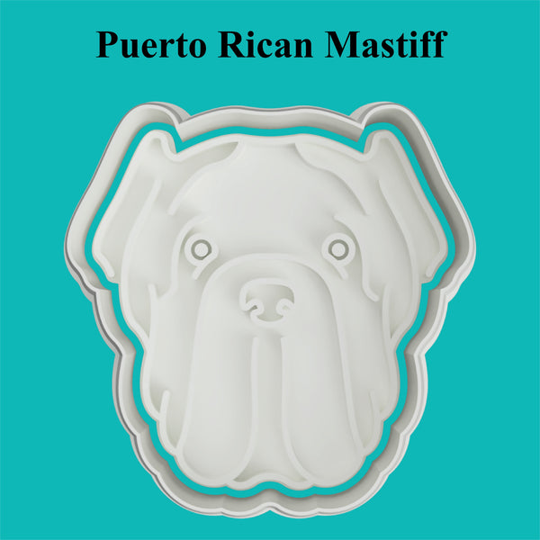 Puerto Rican Mastiff Cookie Cutter and Embosser