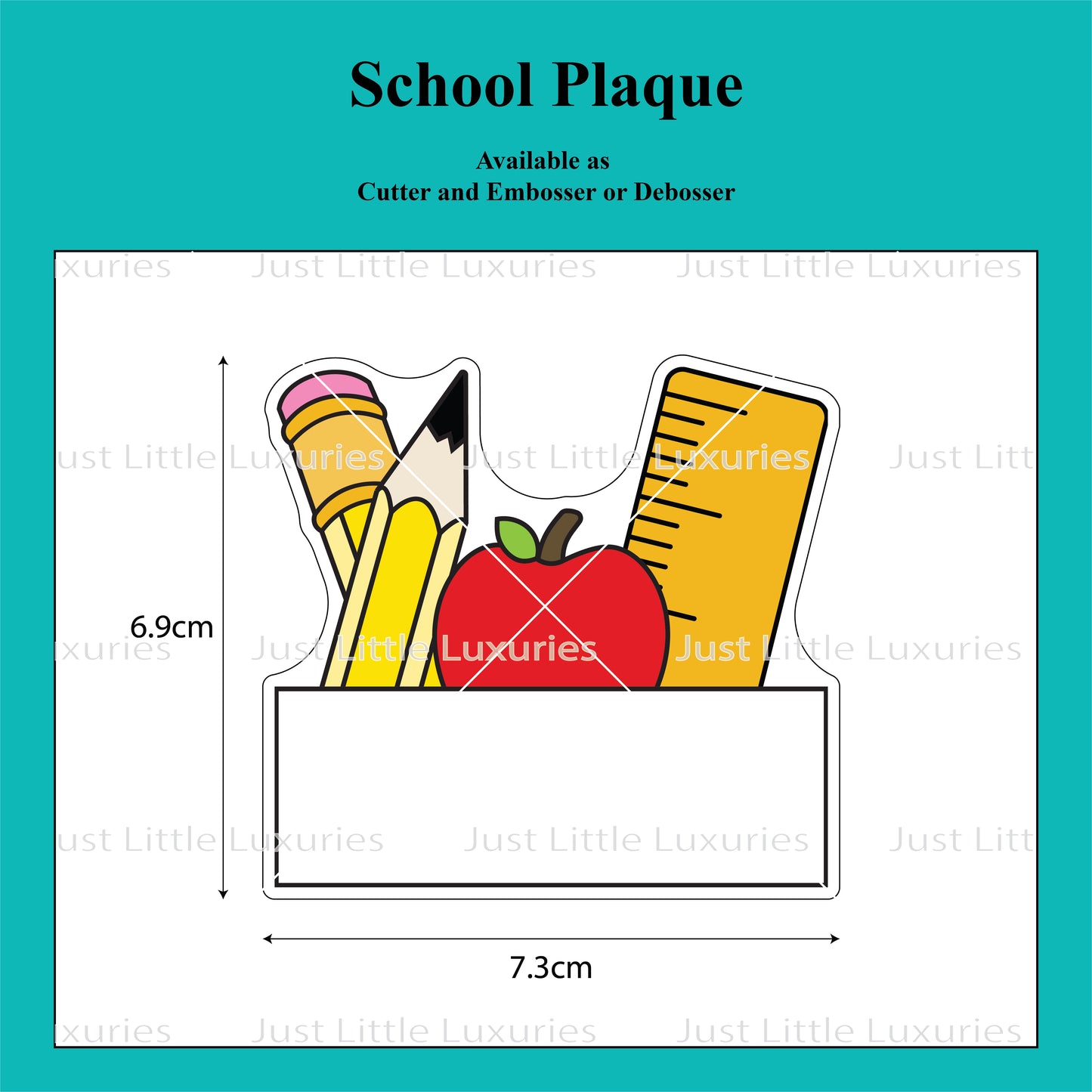 School Plaque Cookie Cutter