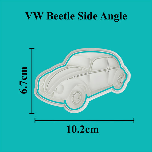 VW Beetle Side Angle Cookie Cutter and Embosser