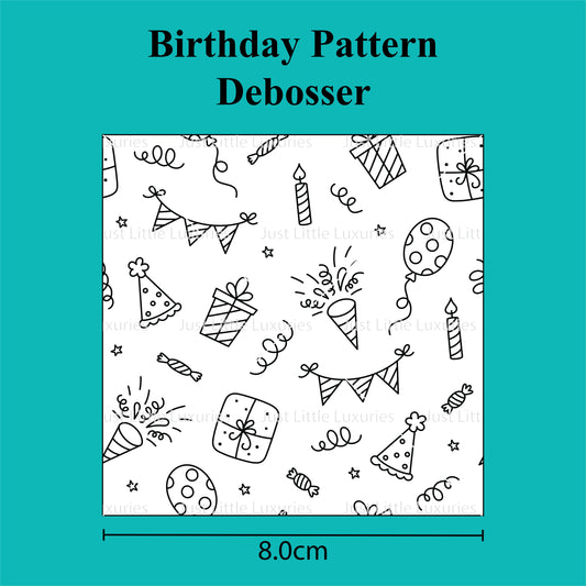 Birthday Party Pattern - Debosser