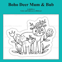 Boho Deer Mum & Bub Cutter and Embosser/Debosser