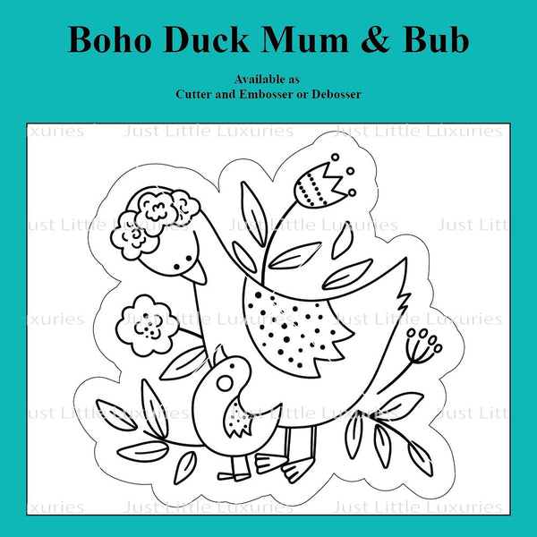 Boho Duck Mum & Bub Cutter and Embosser/Debosser