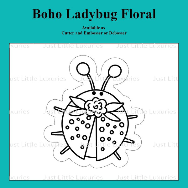 Boho Ladybug Floral Cutter and Embosser/Debosser