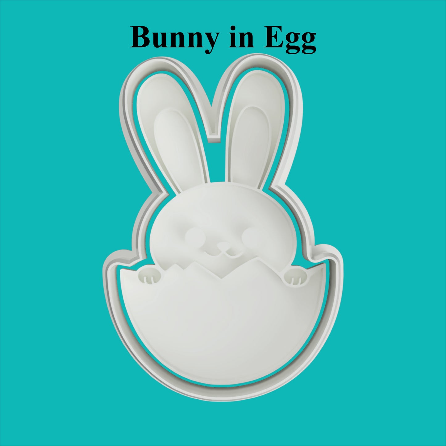 Bunny in Egg (2) Cookie Cutter .