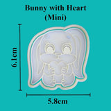 Bunny Rabbit with heart Cookie Cutter - just-little-luxuries
