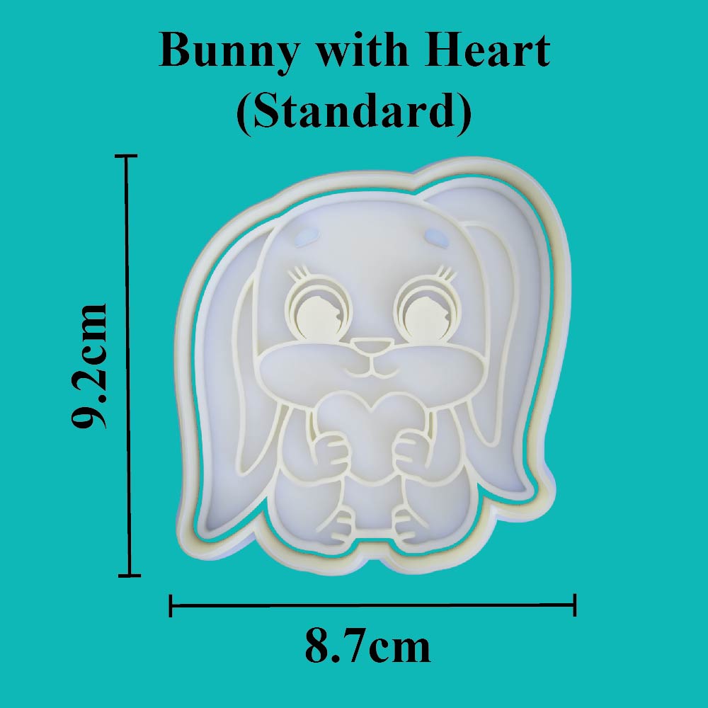 Bunny Rabbit with heart Cookie Cutter - just-little-luxuries