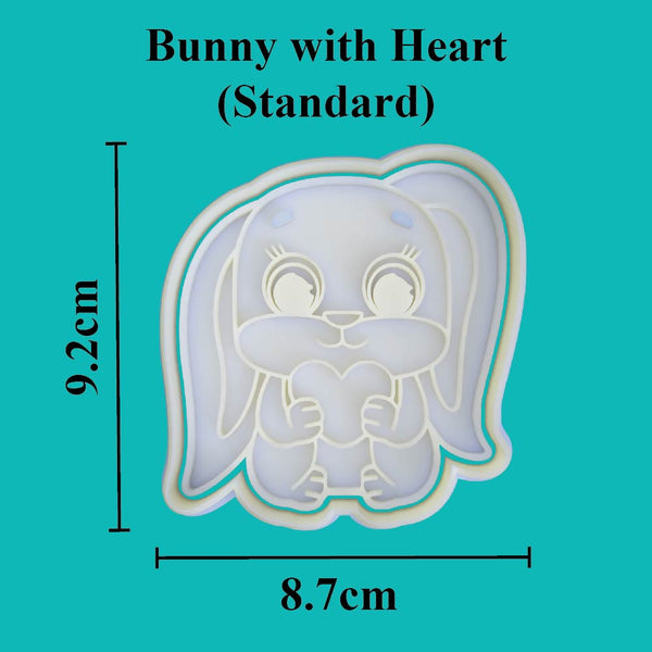 Bunny Rabbit with heart Cookie Cutter - just-little-luxuries