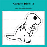 Cartoon Dinosaur Set - Dino (1) Cookie Cutter and Embosser.