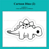 Cartoon Dinosaur Set - Dino (2) Cookie Cutter and Embosser.