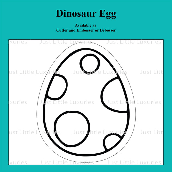 Cartoon Dinosaur Set - Dino Egg Cookie Cutter and Embosser.