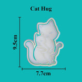 "My favourite place is inside your hug" Cat Cookie Cutter and Embosser Set