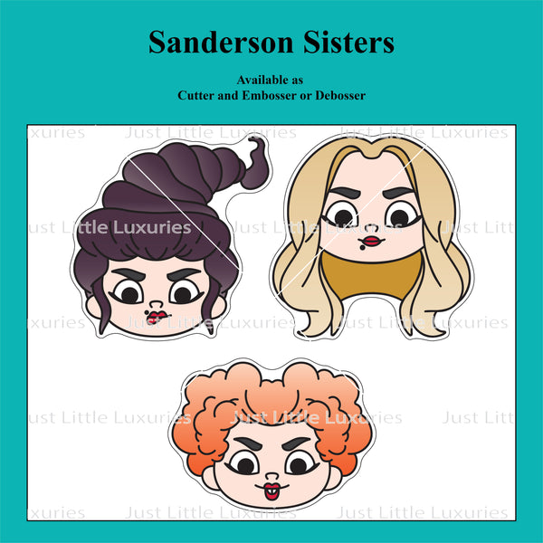 Sanderson Sisters Faces (Chibi) Cookie Cutter Set