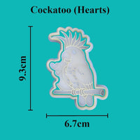 Cockatoo with hearts cookie cutter - just-little-luxuries