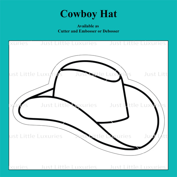Cowboy Hat Cookie Cutter and Embosser/debosser