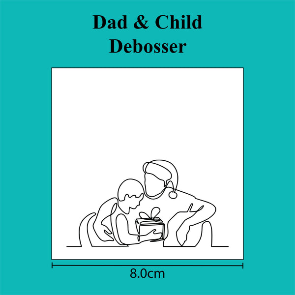 Dad & Child Christmas - Debosser