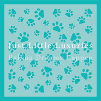 Dog Paw Scatter Cookie Stencil