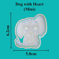Dog with heart Cookie Cutter - just-little-luxuries