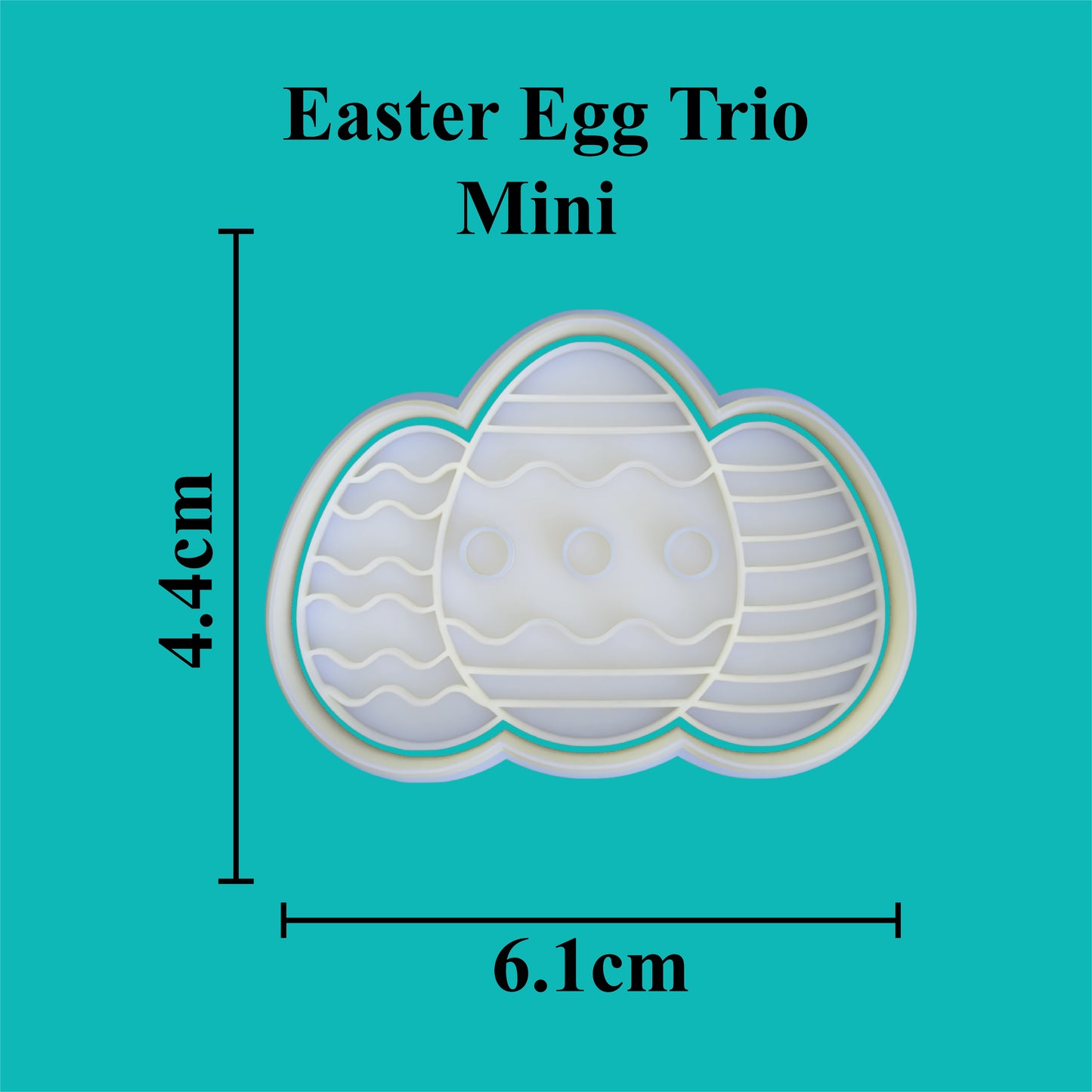 Easter Egg Trio Cookie Cutter .