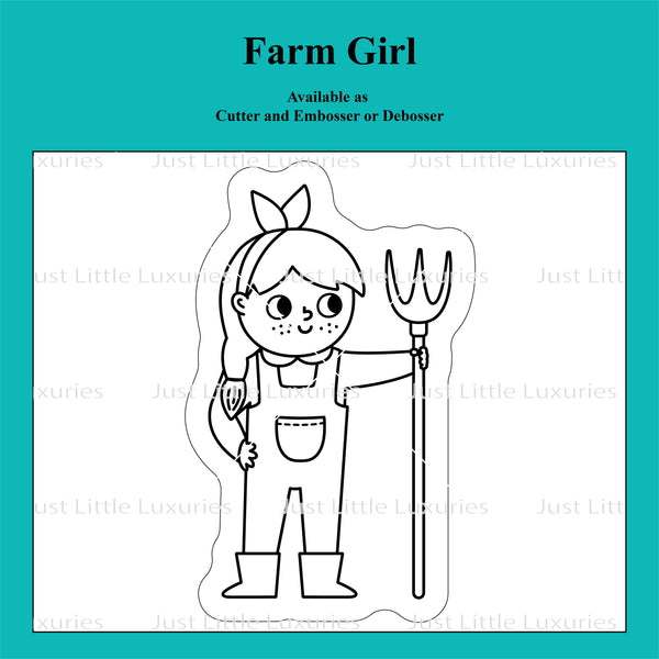 On the Farm - Farm Girl Cookie Cutter