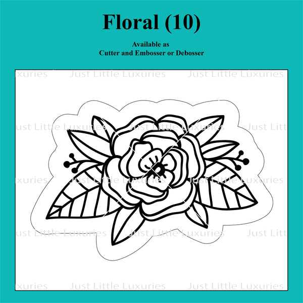 Floral (10) Cutter and Embosser/Debosser