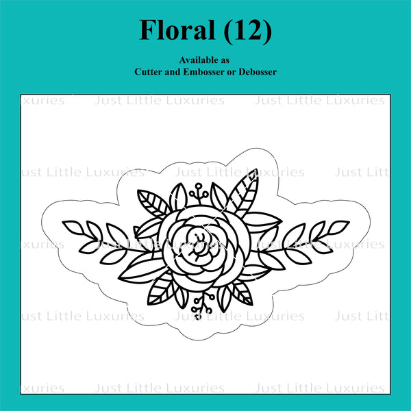 Floral (12) Cutter and Embosser/Debosser