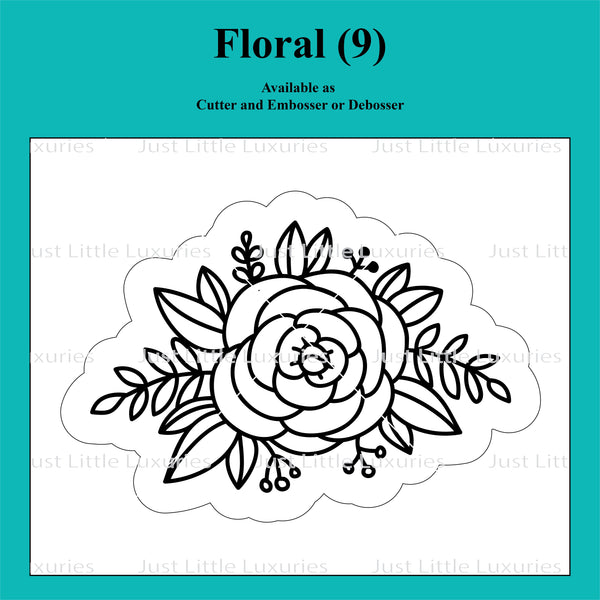 Floral (9) Cutter and Embosser/Debosser