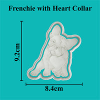 French Bulldog with Heart Collar