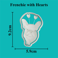 French Bulldog with Heart Headband