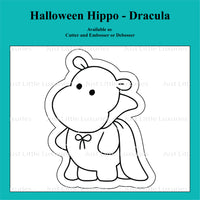 Halloween Hippo - Dracula Cookie Cutter