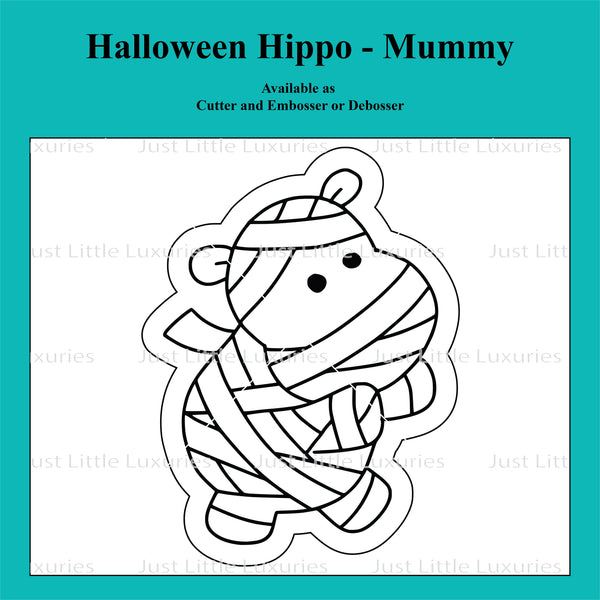 Halloween Hippo - Mummy Cookie Cutter