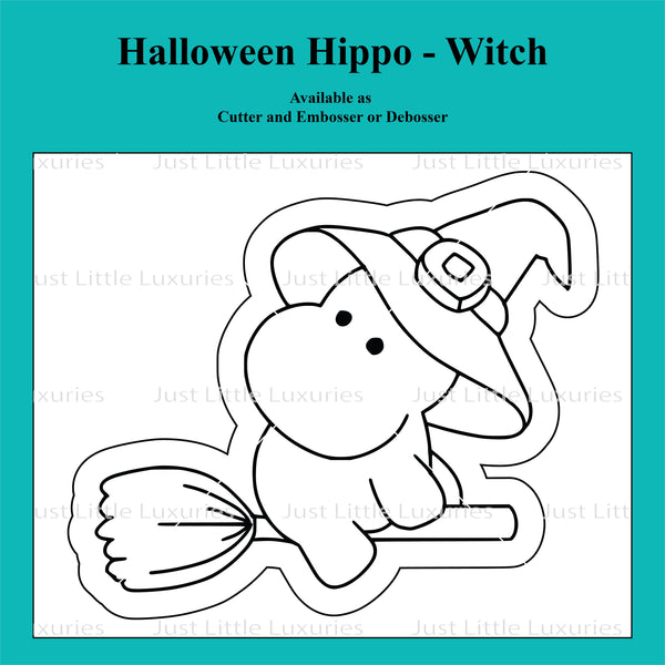 Halloween Hippo - Witch Cookie Cutter