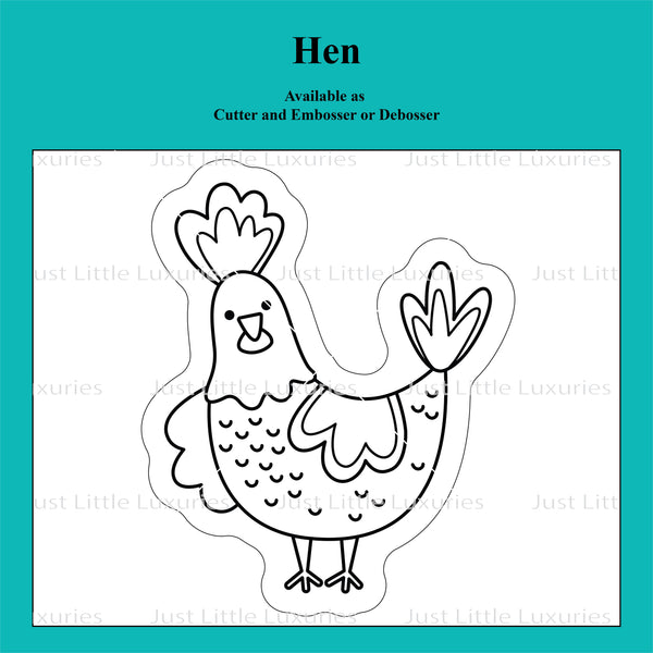 On the Farm -  Hen Cookie Cutter