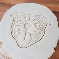 Staffy face cookie cutter - just-little-luxuries