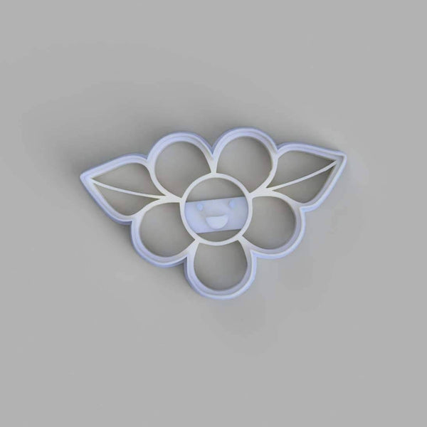 Flower with Two Leaves Cookie Cutter - just-little-luxuries