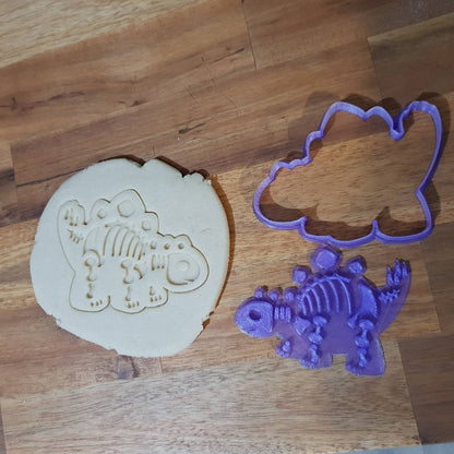 Stegosaurus skeleton Cookie Cutter and stamper - just-little-luxuries