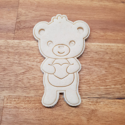 Teddy bear love heart cookie cutter - just-little-luxuries