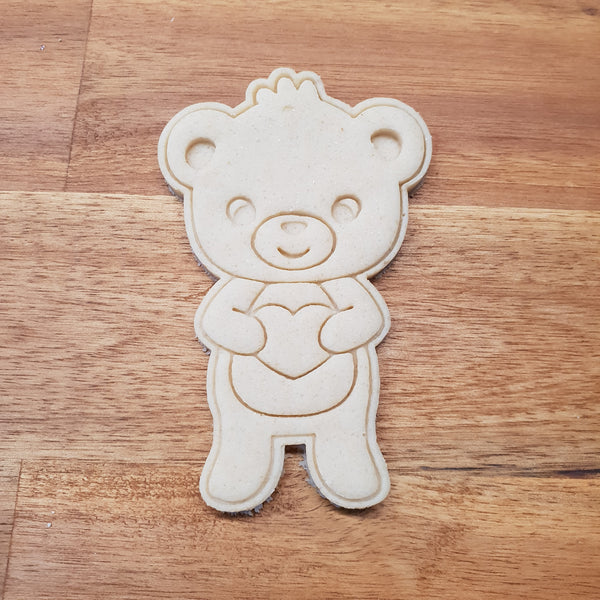 Teddy bear love heart cookie cutter - just-little-luxuries