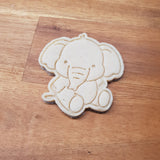 Elephant sitting cookie cutter and stamper - just-little-luxuries