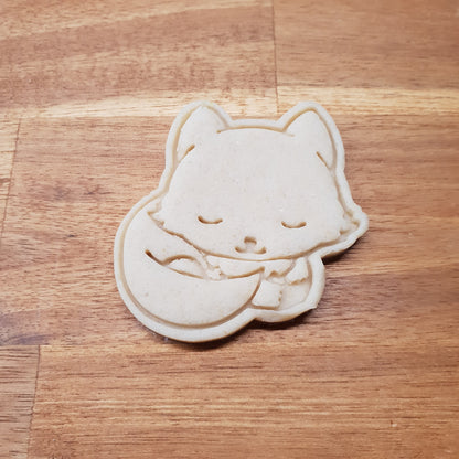 Fox sleeping cookie cutter and stamper - just-little-luxuries