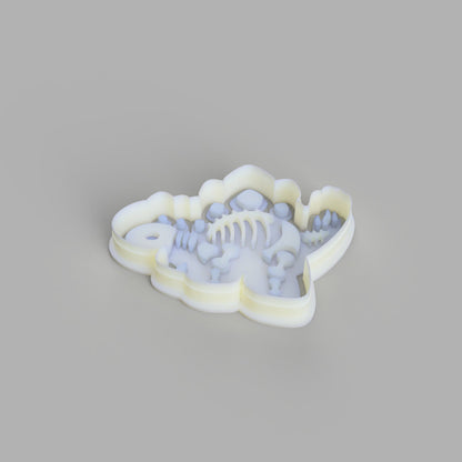 Stegosaurus skeleton Cookie Cutter and stamper - just-little-luxuries