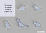 Dinosaur Skeleton Cookie Cutter and stamper set - just-little-luxuries