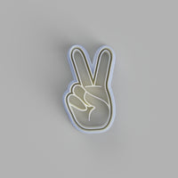 Peace fingers cookie cutter and stamper - just-little-luxuries