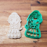 Chibi Belle Cookie Cutter and stamp - just-little-luxuries