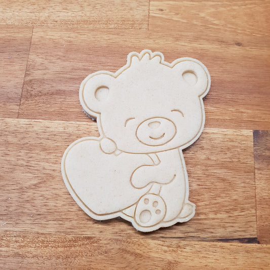 Teddy Bear with Heart Cookie Cutter - just-little-luxuries